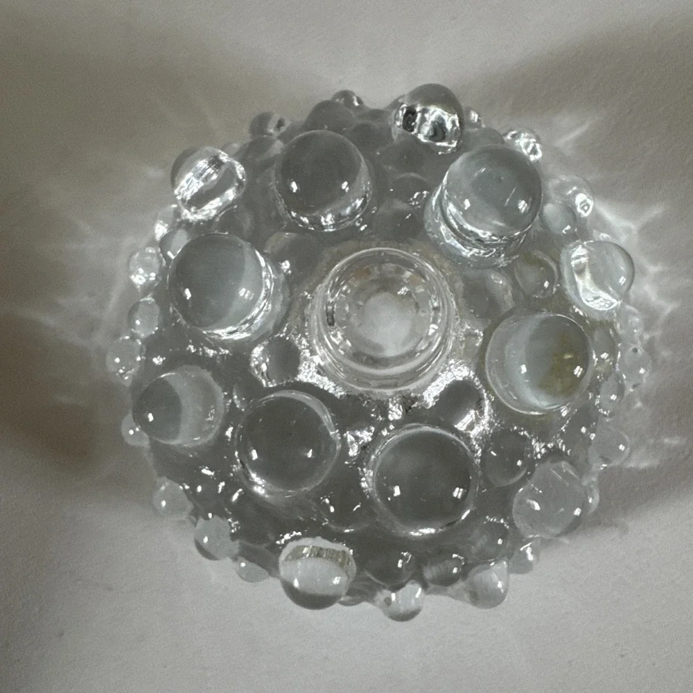 Vintage Viking Glass Clear Glimmer Votive‎ Candle Holder Mid Century Modern MCM